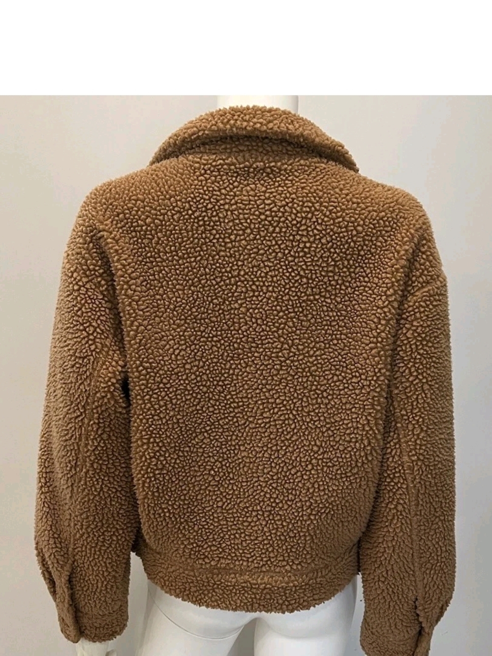 American Eagle Outfitters Teddy Fleece Button-Up Jacket in Brown - Picture 2 of 7